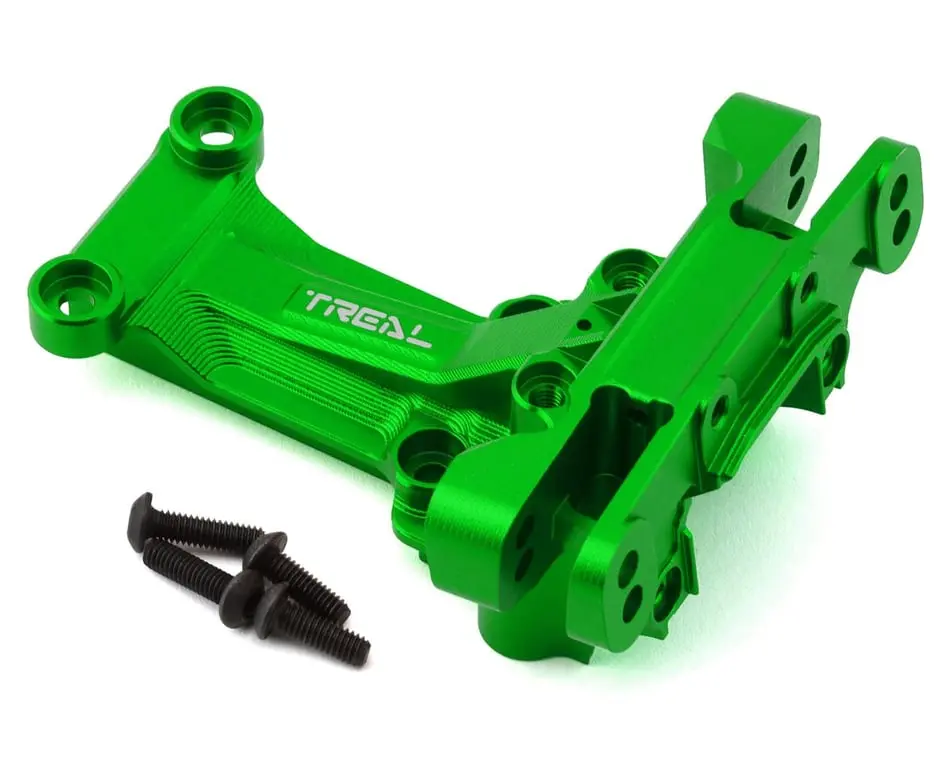 Treal Hobby Aluminum 7075 Front Upper Bulkhead: Traxxas X-Trucks (Green) 1