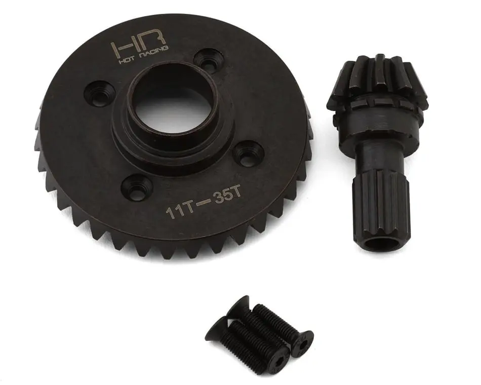 Hot Racing Front Steel Helical Diff Ring And Pinion Gears: X-Trucks (35/11T) 1