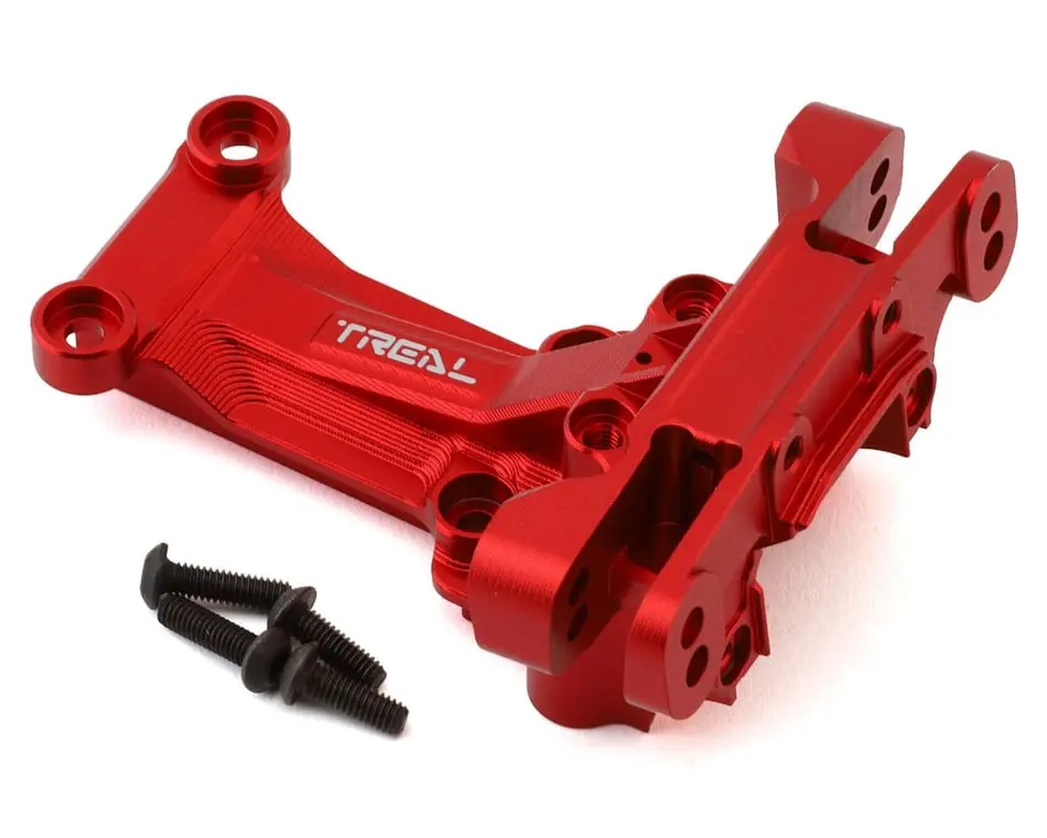 Treal Hobby Aluminum 7075 Front Upper Bulkhead: Traxxas X-Trucks (Red) 1