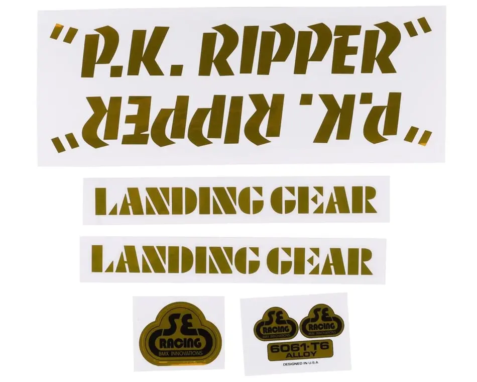 Se Bikes Decal Set: Pk Ripper (Gold) 1