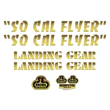 Se Bikes Decal Set: So Cal Flyer (Gold) 1