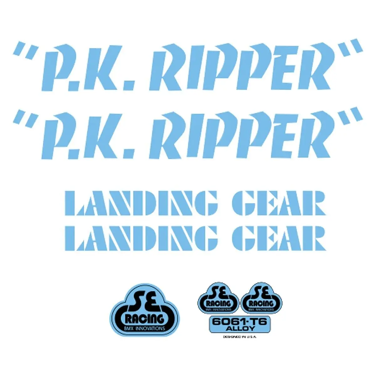 Se Bikes Decals Set: Pk Ripper (Blue) 1