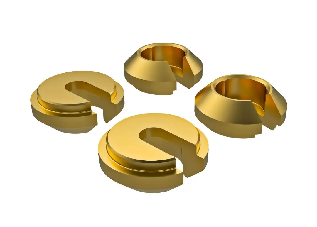 Traxxas Brass Lower Shock Retainers: Trx-4M 1