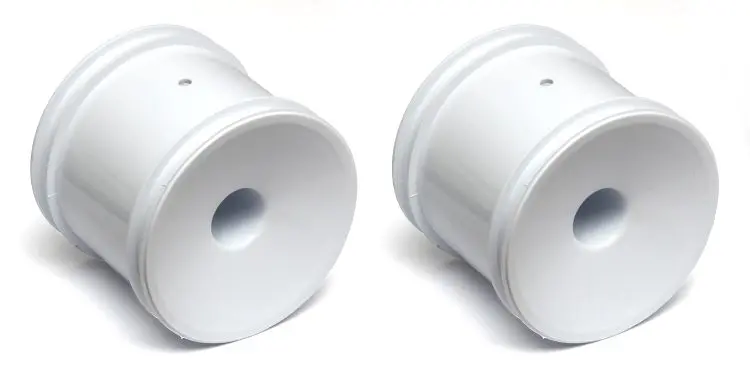 Team Associated Rear Stadium Truck Wheels 12Mm Hex: 2Wd (White) 1