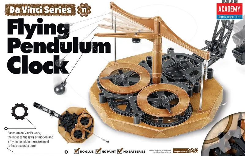 Academy Models Da Vinci Series Flying Pendulum Clock 1