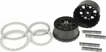 Pro-Line Impulse Pro-Loc Black Wheel W/Gray Rings: X-Maxx 1