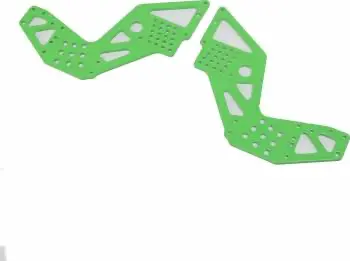 Losi Rear Chassis Plates: King Sling (Green) 1
