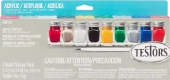 Testors Multi Surface Acrylic Paint Set (10Pcs) 1