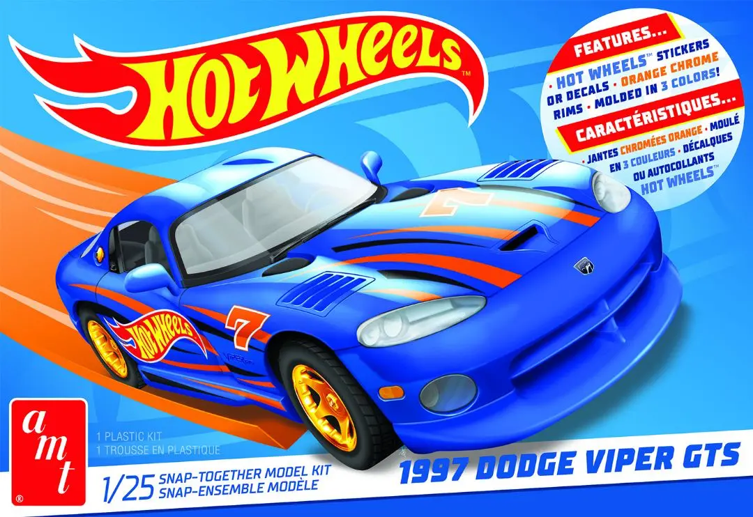 Amt 1/25 Hot Wheels 1997 Dodge Viper Gts 1