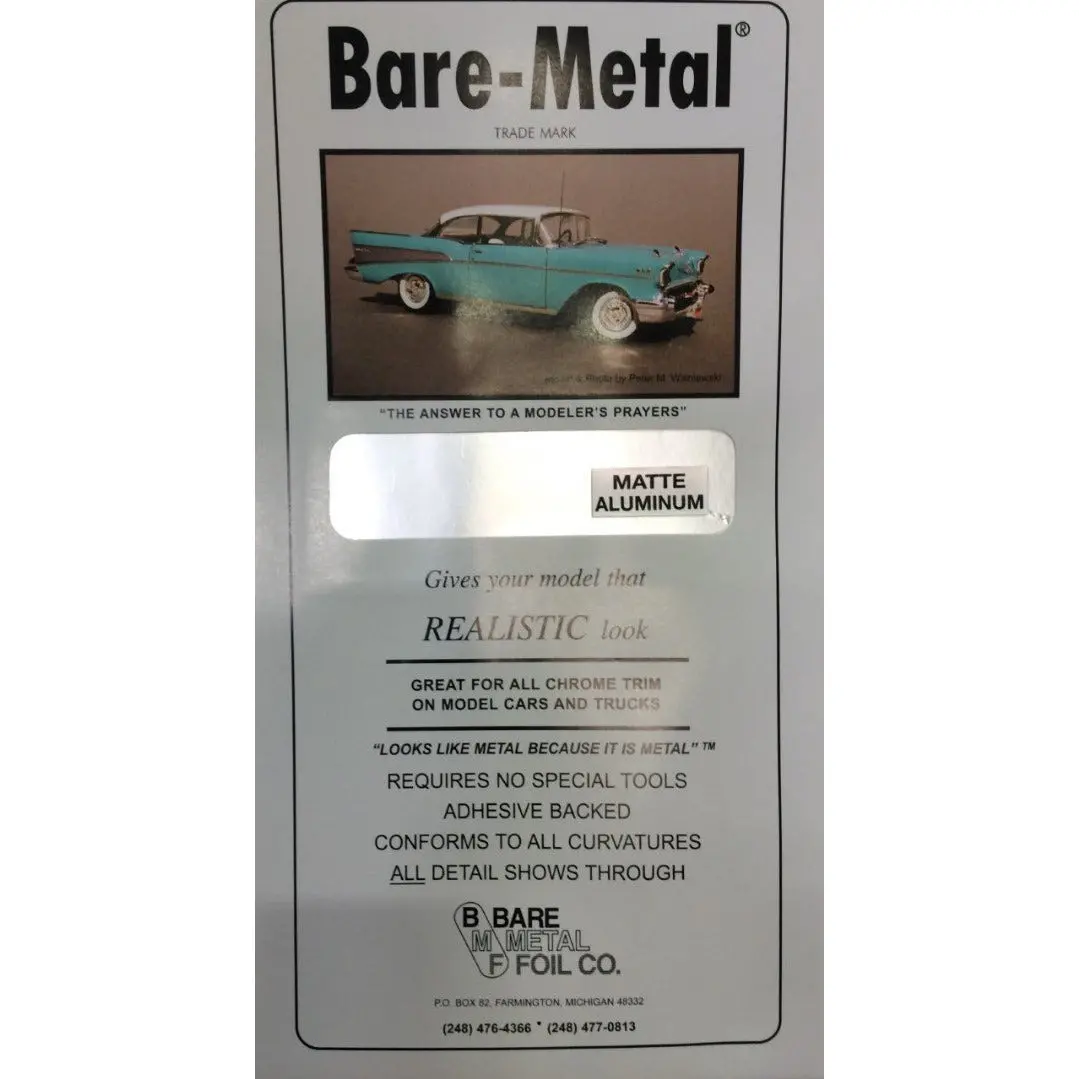 Bare Metal Chrome Foil: Matte Aluminium 1