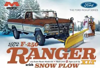 Moebius 1/25 1972 Ford F-250 Ranger W/Snow Plow Model Kit 1