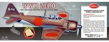 Guillows 1/16 Wwii Mitsubishi Zero Laser Cut Balsa Kit 1