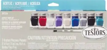 Testors Acrylic 9 Piece Paint Set: Automotive 1