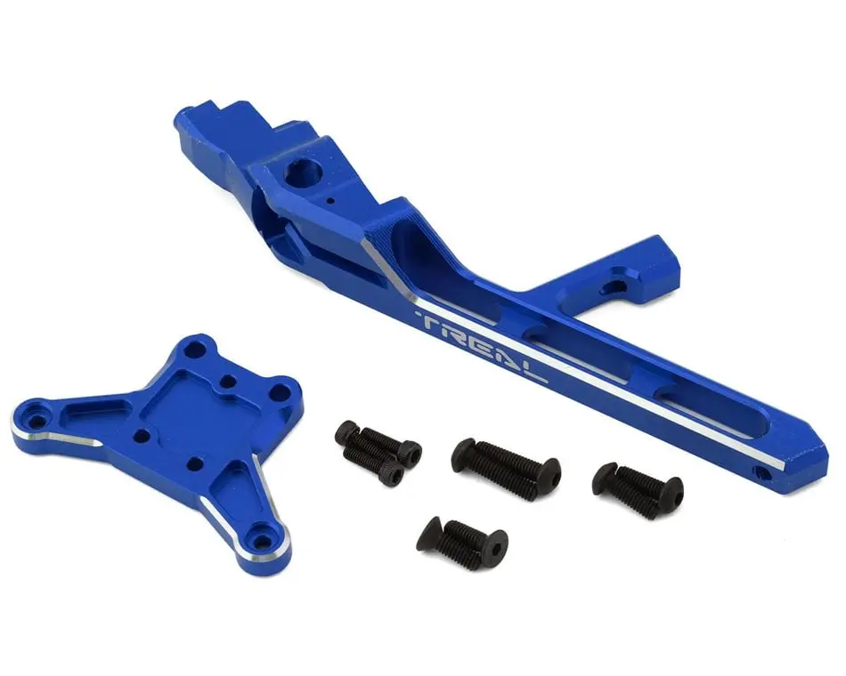 Treal Aluminum 7075 Front Chassis Brace Set: Sledge (Blue) 1