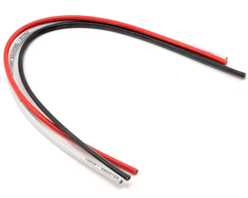 Tekin 12 Gauge Wire: Red/Black/White (12”) 1