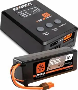 Spektrum Powerstage 3S 5000Mah 50C Surface Bundle W/S100 Charger: Ic5 1