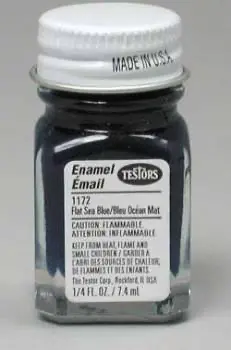 Testors Enamel Paint: Flat Sea Blue 1
