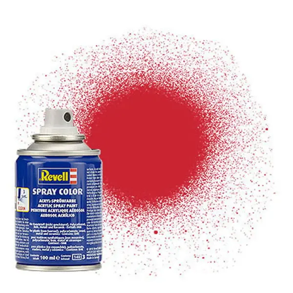 Revell Acrylic Spray Paint: Matte Silk Fiery Red (100Ml) 1