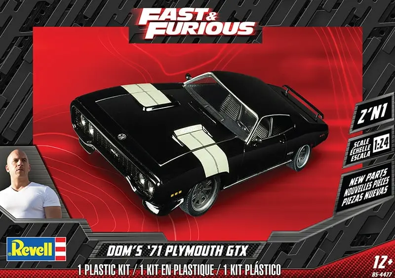Revell 1/24 Fast And Furious 1971 Dom’S Plymouth Gtx Model Kit 1