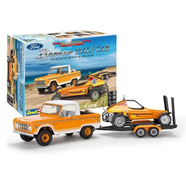 Revell 1/25 Obs Bronco Half Cab W/ Dune Buggy And Trailer 1