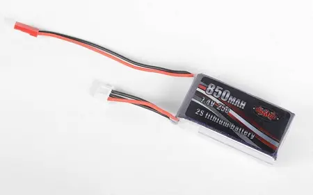 Rc4wd 2S 7.4V 850Mah 25C Lipo Battery W/O Balance Lead: Jst 1