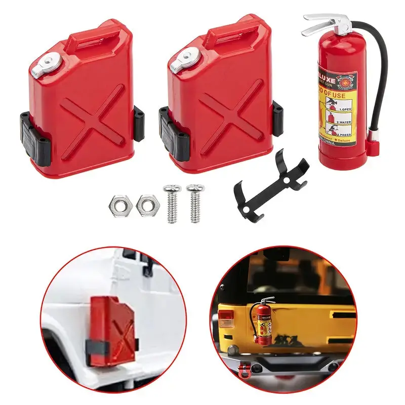 Rocket Rc 1/10 Scale Gas Cans And Fire Extinguisher 1