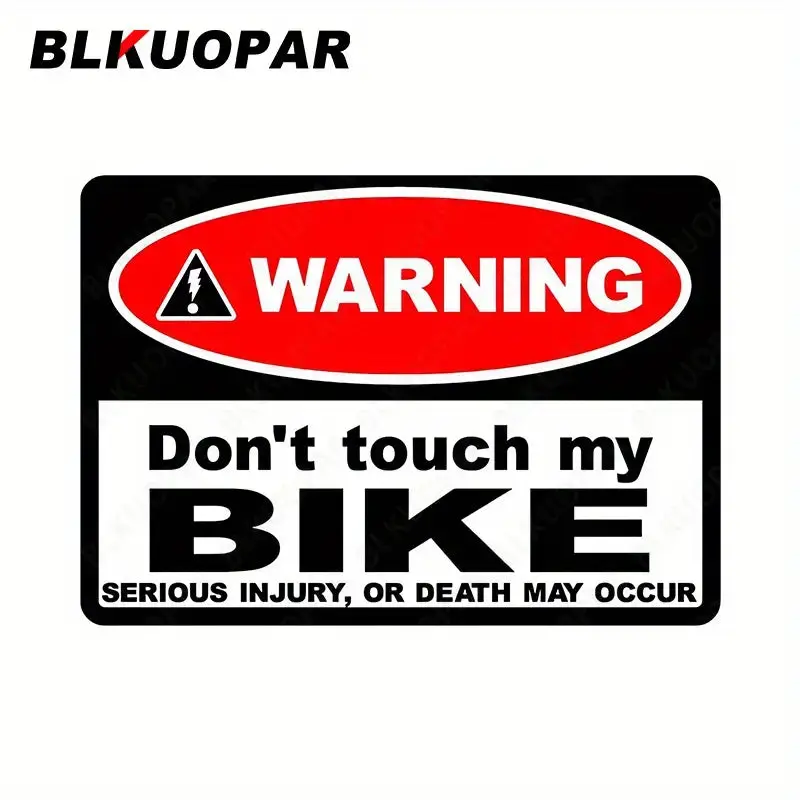 “Warning Don’Ttouch My Bike” Vinyl Sticker: 13Cm 1