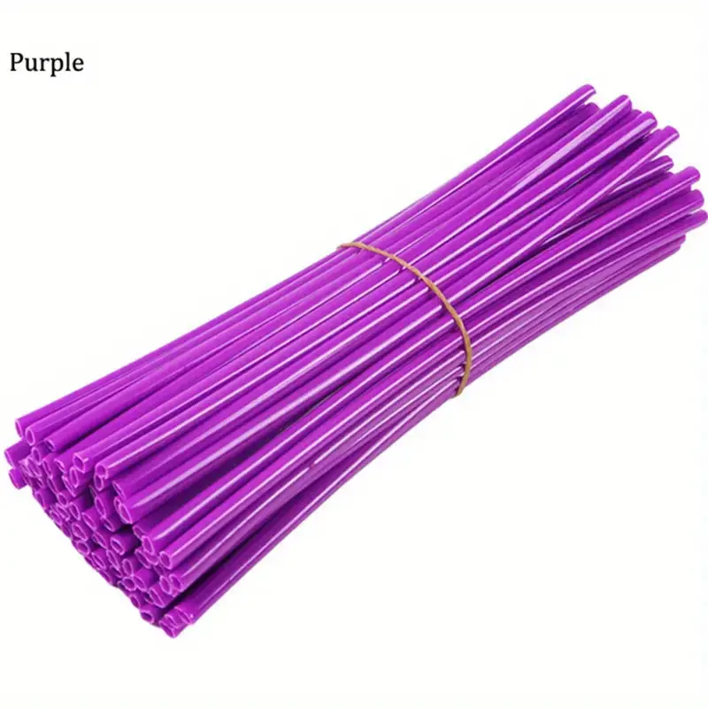 72Pcs Polyethylene Motorcycle Spoke Cover Set: 9.5” (Purple) 1