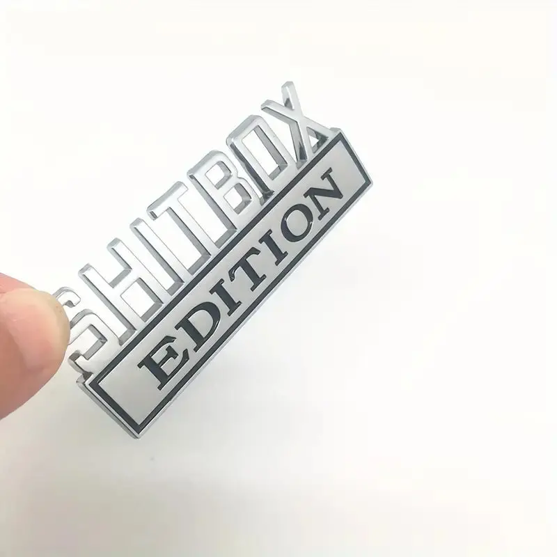 3D Abs Emblem Badge: Shitbox Edition (Black/Silver) 1