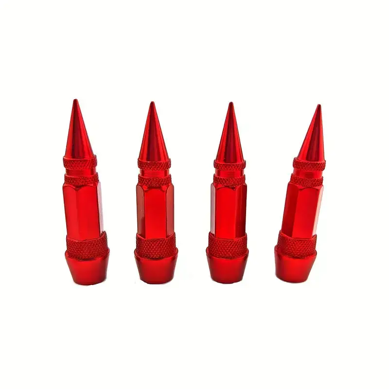 Aluminum Anodized Alloy Spiked Valve Caps 1
