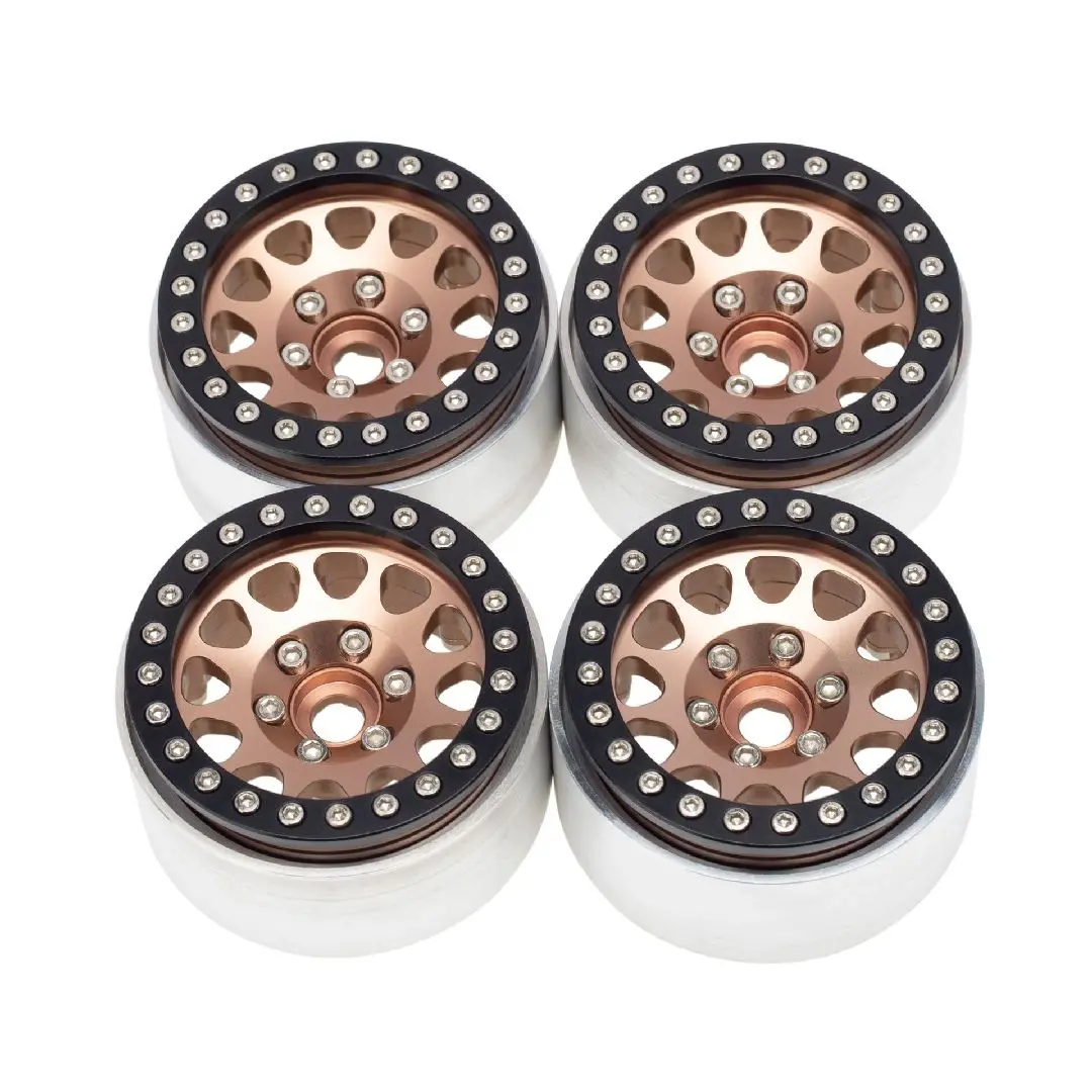 Hobby Details 1.9” Round Triangle Aluminum Beadlock Crawler Rims: Coffee Bronze 1