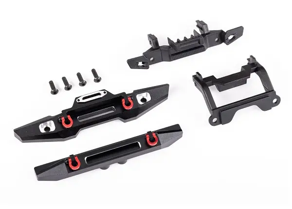 Traxxas Aluminum 6061-T6 Front And Rear Bumper Set: Trx-4M Defender (Black) 1