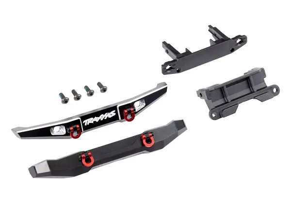 Traxxas Aluminum 6061-T6 Front And Rear Bumper Set: Trx-4M Bronco (Black) 1