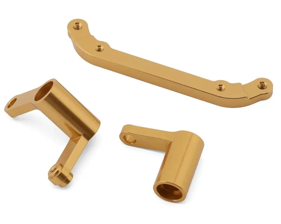 Strc Cnc Aluminum Steering Bellcrank Set: Redcat Lowrider (Gold) 1