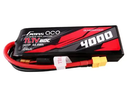 Gens Ace G-Tech 4000Mah 3S 11.1V 60C Lipo Battery: Xt60 1
