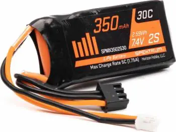Spektrum 2S 350Mah 7.4V 30C Lipo: Ph2.0 2Pin: Scx24 1