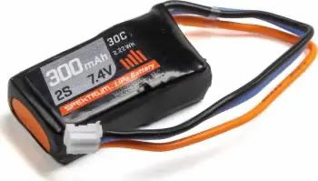 Spektrum 2S 300Mah 7.4V 30C Lipo Battery: Ph Connector 1