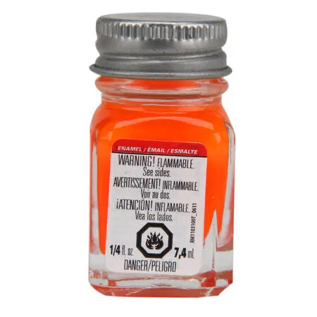 Testors Enamel Paint: Flourescent Orange 1