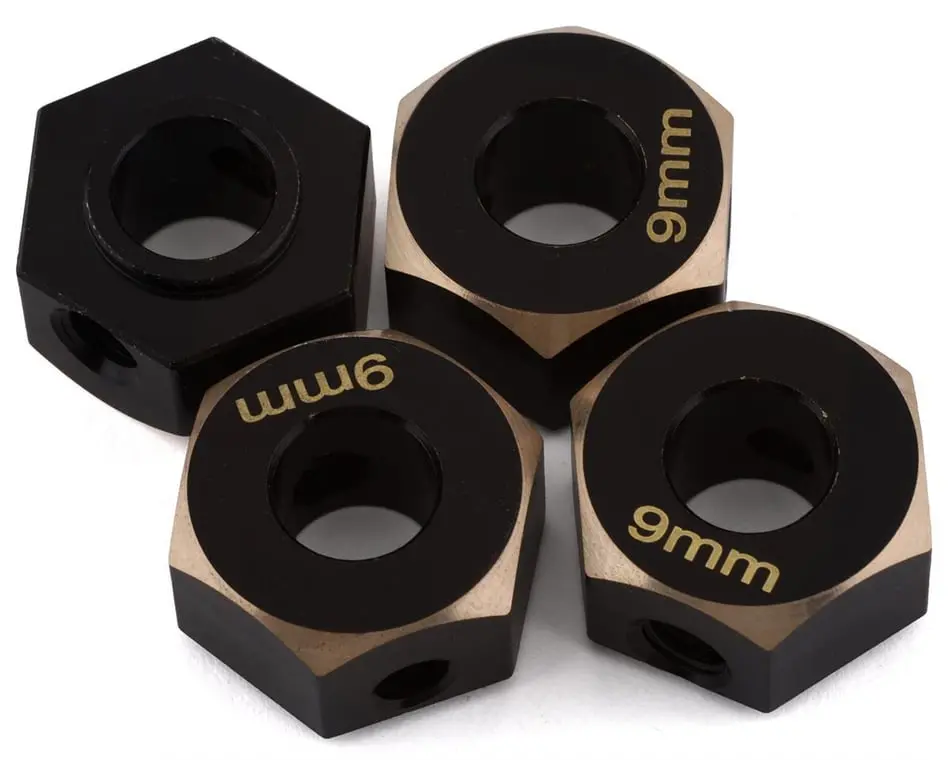 Samix Brass Hex Adapters +9Mm: Scx6 1