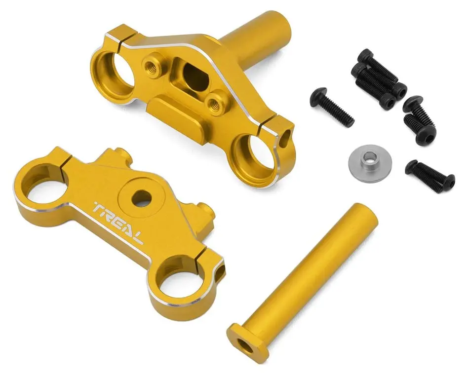 Treal Aluminium 7075 Triple Clamp Set Losi Promoto (Gold) 1