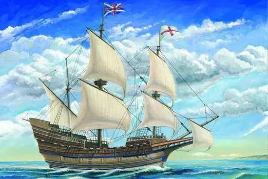 Trumpeter 1/60 Mayflower Chinese Chenhgo Sailing Ship Model Kit 1