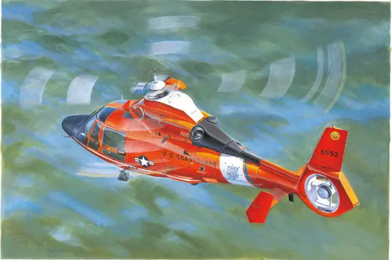 Trumpeter 1/35 Us Coast Guard Hh-65C Dolphin Helicopter Model Kit 1