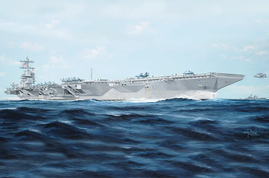 Trumpeter 1/350 Uss Gerald R. Ford Cvn-78 Aircraft Carrier Model Kit 1