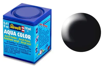 Revell Acrylic Aqua Color Paint: Matte Silk Black (18Ml) 1