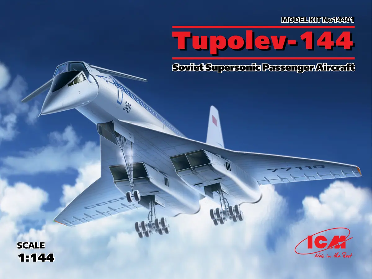 Icm Models 1/144 Tupolev-144 Soviet Supersonic Passenger Aircraft 1