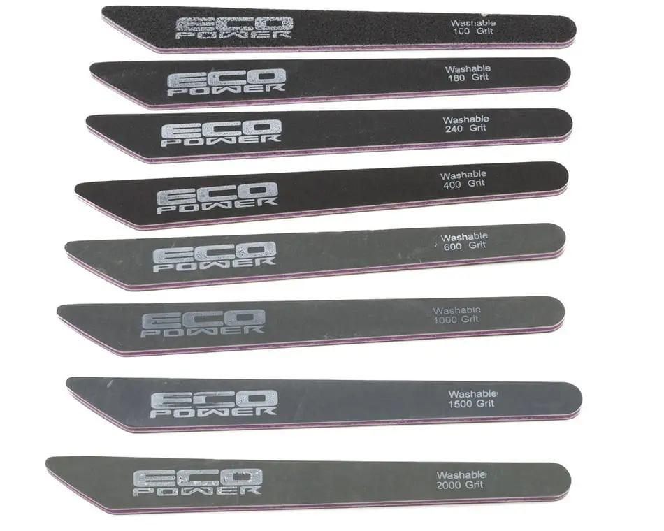 Ecopower Sanding Sticks Set (8) (100/180/240/400/600/1000/1500/2000 Grit) 1