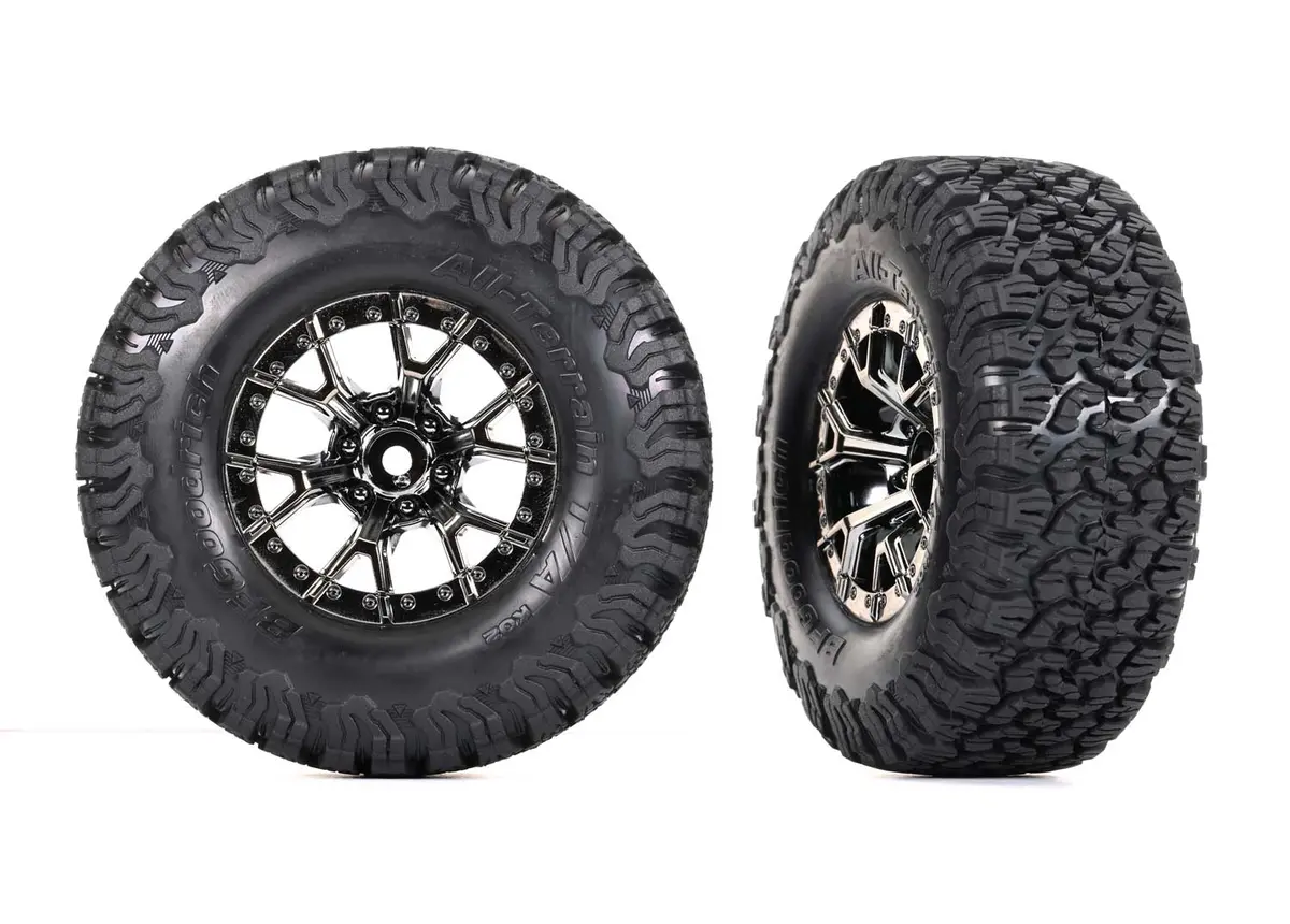 Traxxas Ford Raptor R Black Rear Wheels With Bfg Tires (2) 1