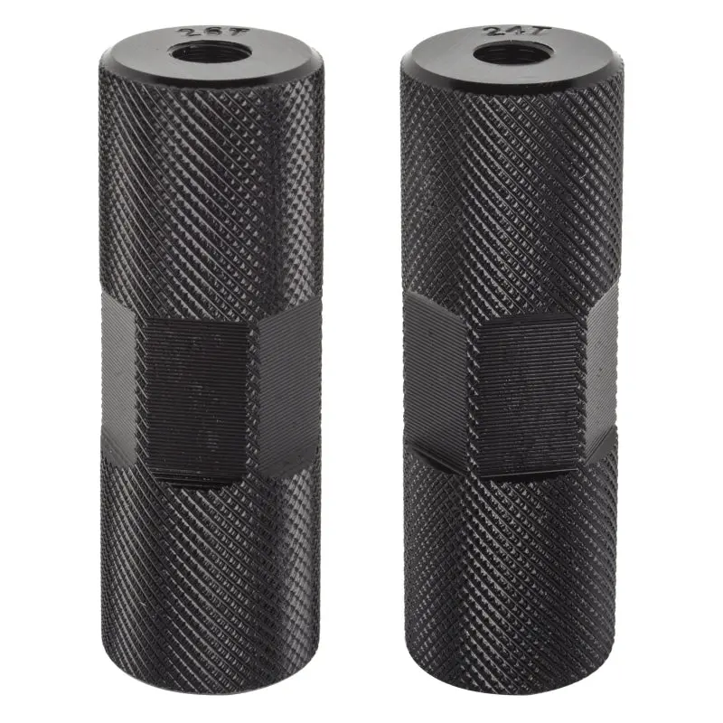 Black Ops Alloy Knurled Pro Axle Pegs (Thread On) 1