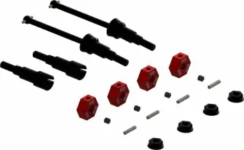 Arrma Metal Axle And Wheel Hex Set B: Mojave Grom 1