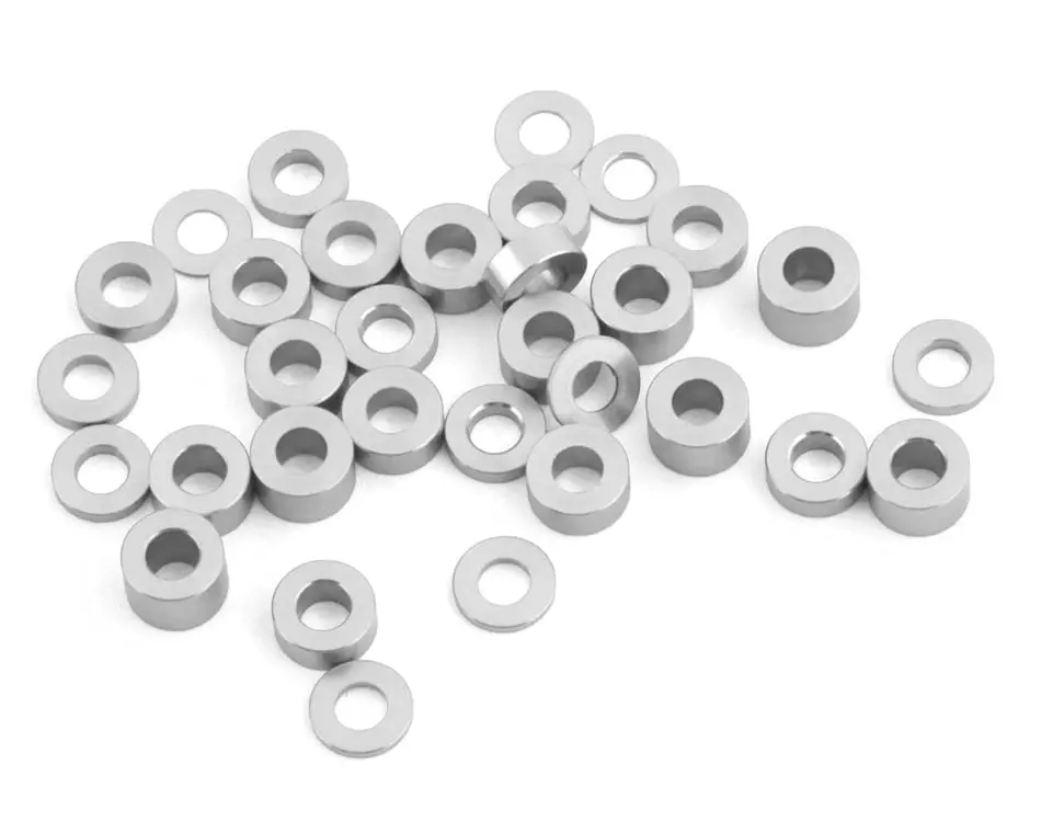 Team Brood 6061 Aluminum Ballstud Washer Full Kit: M3x6mm (Silver) 1